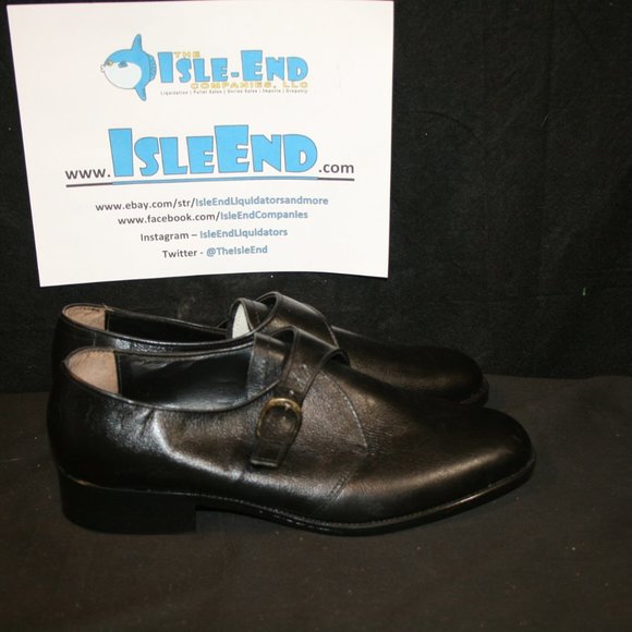 Barclay Black Loafer Dress Shoes with Buckle Used - Picture 10 of 16